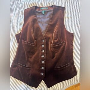 Vintage velvet, Ralph Lauren, seven button vest